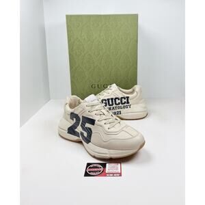 Size 10.5US - Gucci Rhyton “25” Beige Sneakers🖤 RETAIL $1K!
